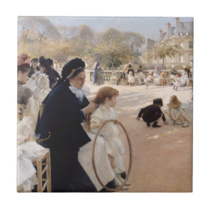 Albert Edelfelt - Luxembourg Gardens, Paris Fliese
