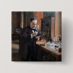 Albert Edelfelt - Portrait von Louis Pasteur Button