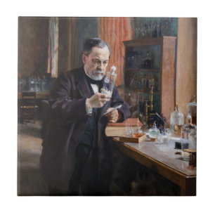 Albert Edelfelt - Portrait von Louis Pasteur Fliese