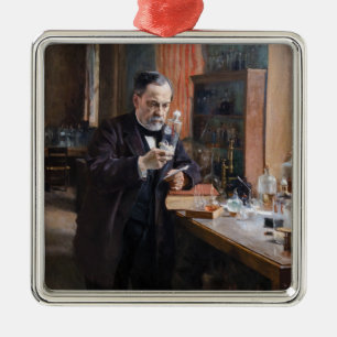 Albert Edelfelt - Portrait von Louis Pasteur Ornament Aus Metall