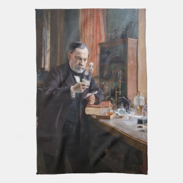 Albert Edelfelt - Porträt von Louis Pasteur Geschirrtuch (Vertikal)