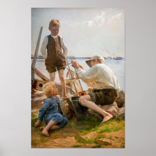 Albert Edelfelt - Schiffbauer Poster (Vorne)