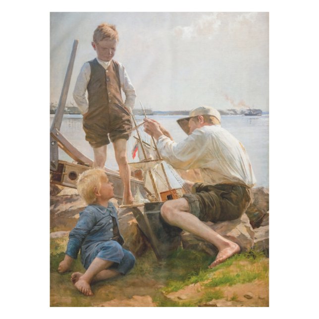 Albert Edelfelt - Schiffbauer Tischdecke (Vorderseite)