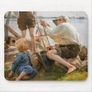 Albert Edelfelt - Schiffsbauer Mousepad