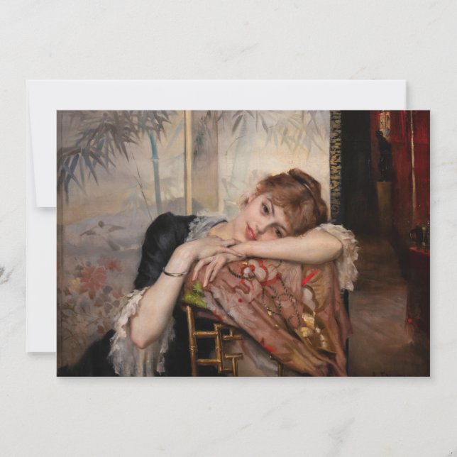 Albert Edelfelt - The Parisienne / Virginie Einladung (Vorderseite)