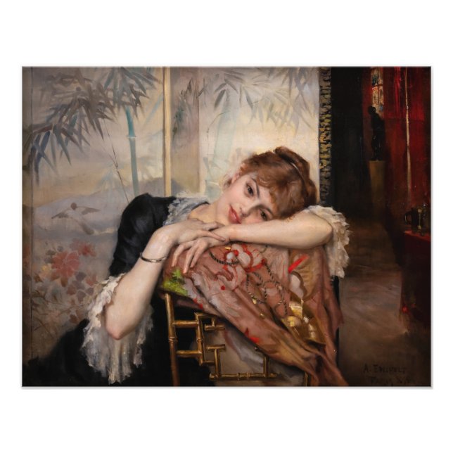 Albert Edelfelt - The Parisienne / Virginie Fotodruck (Vorne)