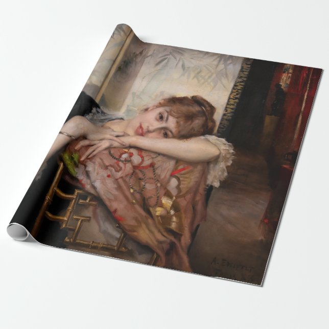 Albert Edelfelt - The Parisienne / Virginie Geschenkpapier (Ungerollt)
