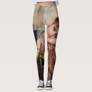 Albert Edelfelt - The Parisienne / Virginie Leggings