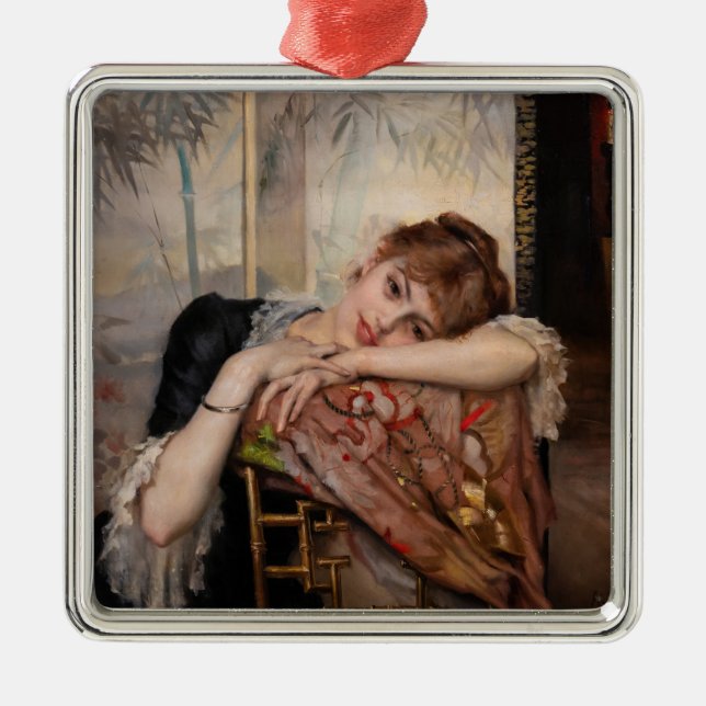 Albert Edelfelt - The Parisienne / Virginie Ornament Aus Metall (Vorne)