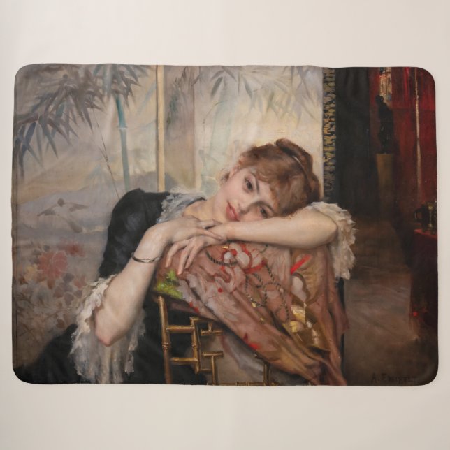 Albert Edelfelt - The Parisienne / Virginie Sherpadecke (Vorderseite (Horizontal))