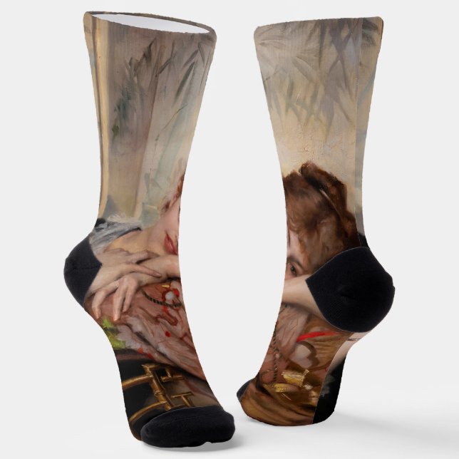 Albert Edelfelt - The Parisienne / Virginie Socken (Gewinkelt)