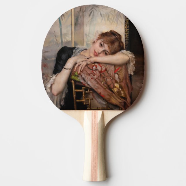 Albert Edelfelt - The Parisienne / Virginie Tischtennis Schläger (Vorderseite)