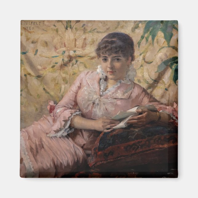 Albert Edelfelt - The Reading Parisienne Magnet (Vorne)