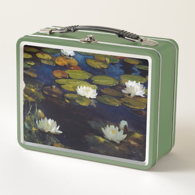 Albert Edelfelt - Water Lilies, Studie Metall Brotdose (Vorderseite)