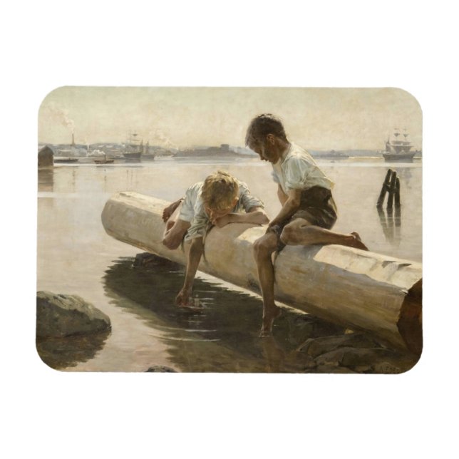 Albert Edelfelt - Zwei Jungs im Protokoll Magnet (Horizontal)