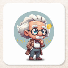 Albert Einstein 2 Rechteckiger Pappuntersetzer