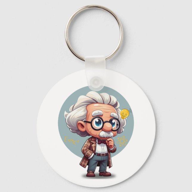 Albert Einstein 2 Schlüsselanhänger (Vorderseite)