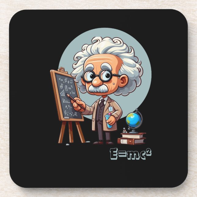 Albert Einstein Getränkeuntersetzer (Vorderseite)