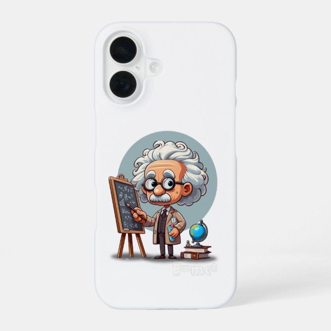 Albert Einstein iPhone 16 Hülle (Rückseite)