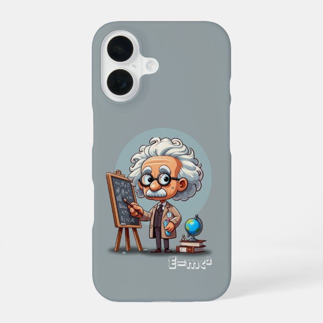 Albert Einstein iPhone 16 Hülle (Rückseite)