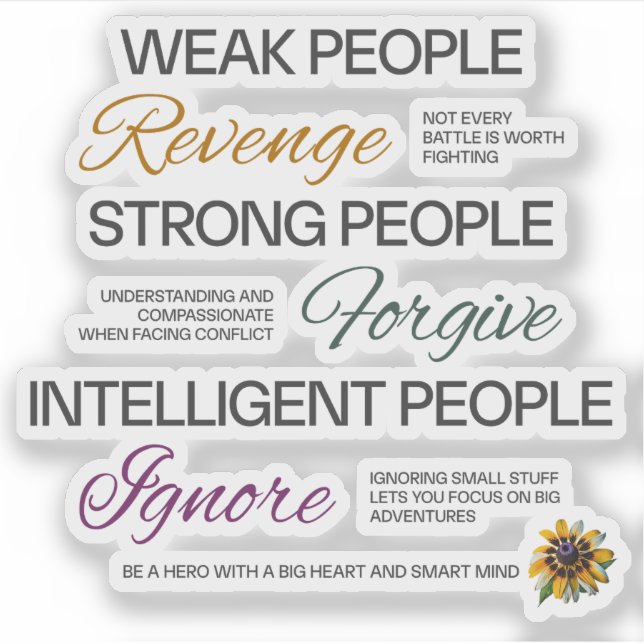 Albert Einstein Motivational Quote Typography Aufkleber (Vorderseite)