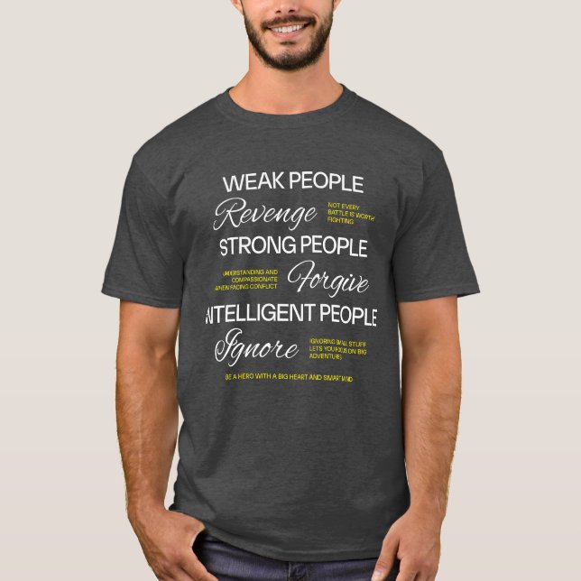 Albert Einstein Quote Modern Typography Wisdom T-Shirt (Vorderseite)