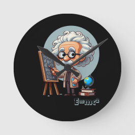 Albert Einstein Runde Wanduhr