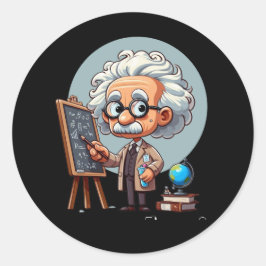 Albert Einstein Runder Aufkleber