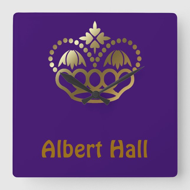 Albert Hall Quadratische Wanduhr (Vorderseite)