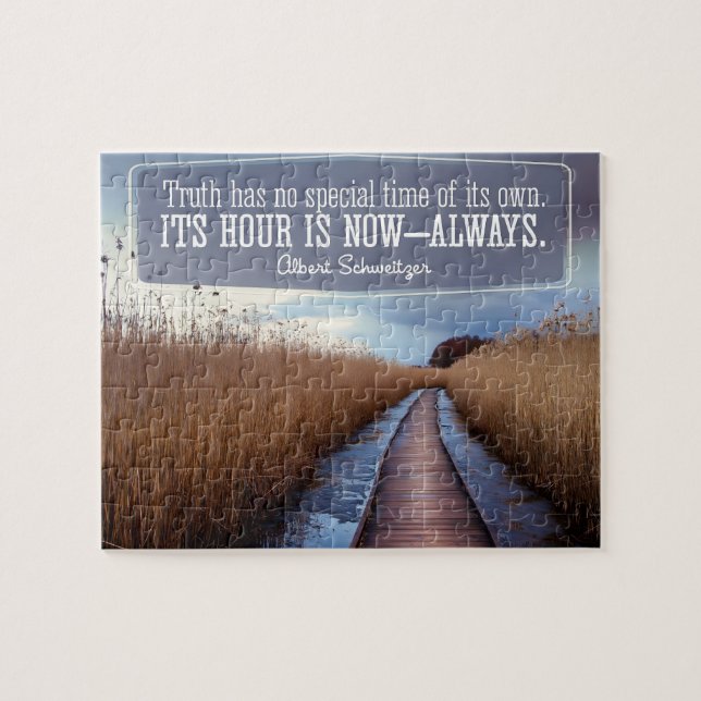 Albert Schweitzer Inspiration Zitat "Wahrheit" (Horizontal)