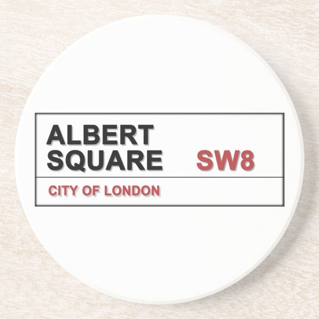 Albert Square London England Sandstein Untersetzer (Vorne)