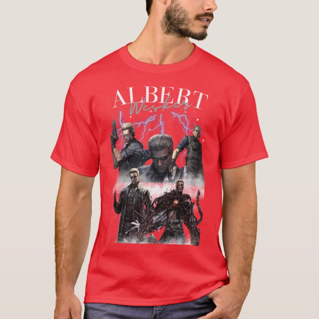 Albert Wesker Collage Resident Evil Poster Video G T-Shirt (Vorderseite)