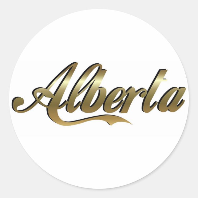 Alberta-Aufkleber Runder Aufkleber (Vorderseite)