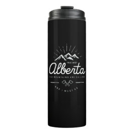 Alberta Berge rufen mich an, ich muss dunklen Mono Thermosbecher