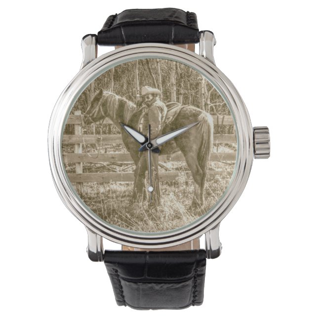 Alberta Cowboy Armbanduhr (Vorderseite)