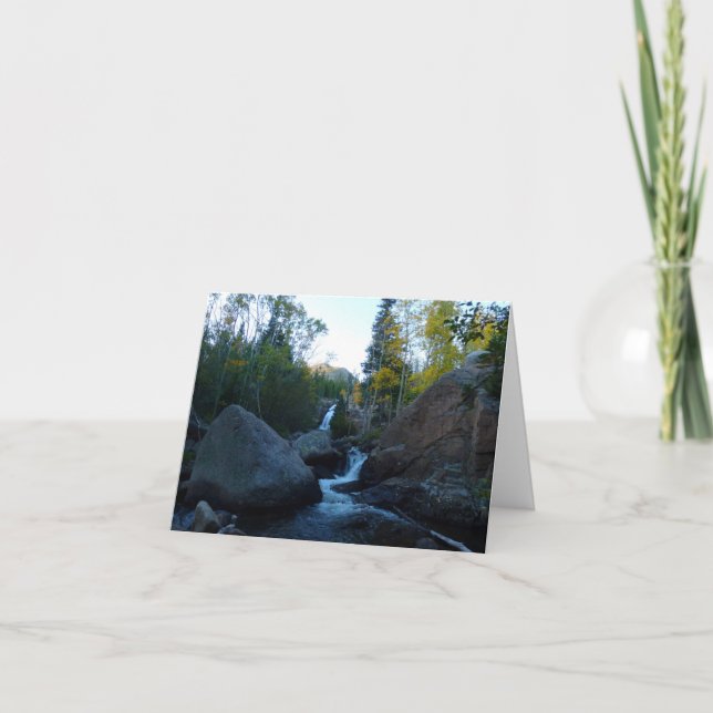 Alberta Falls at Sunrise at Rocky Mountains Karte (Vorderseite)
