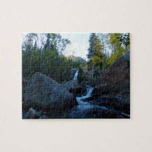 Alberta Falls bei Sonnenaufgang in den Rocky Mount