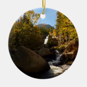 Alberta Falls im Herbst in den Rocky Mountains Keramik Ornament
