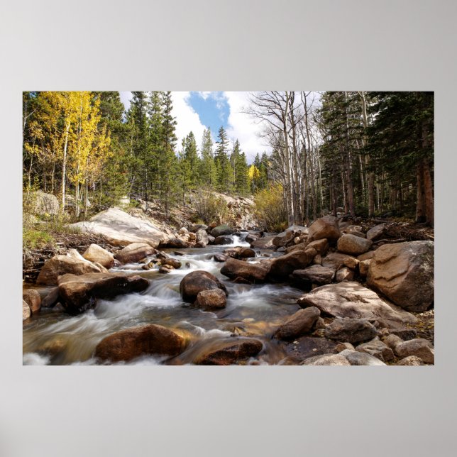 Alberta Falls in Rocky Mountain National Park Poster (Vorne)