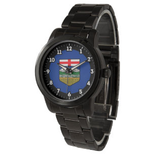 Alberta Flag Graphic Dial Armbanduhr