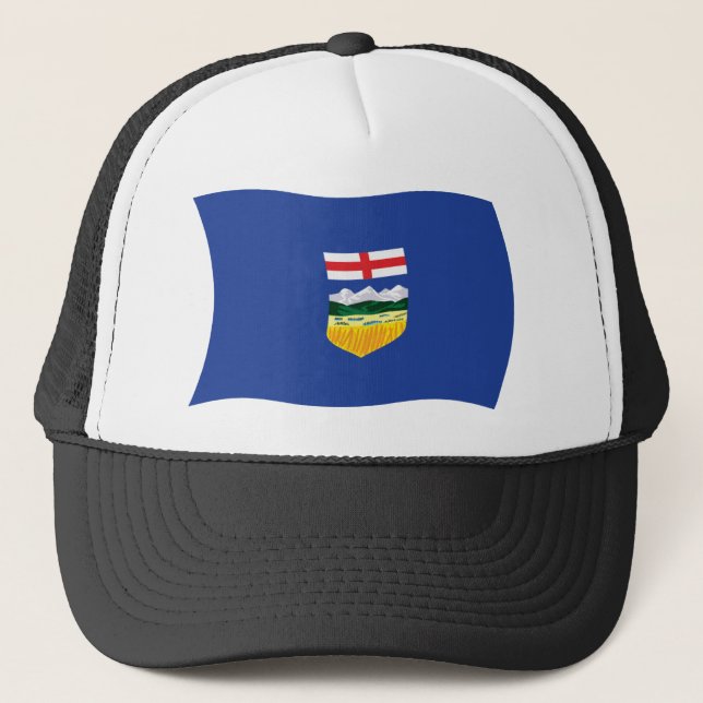 Alberta Flag Hat Truckerkappe (Vorderseite)