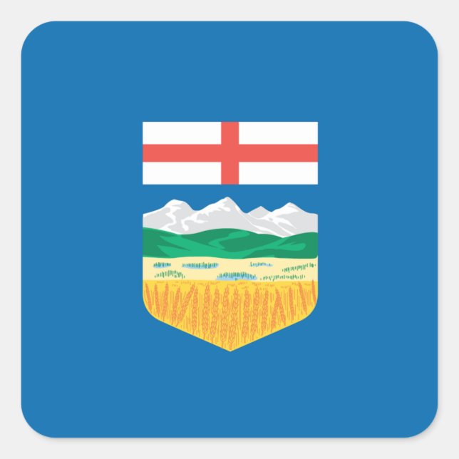 Alberta Flag Quadratischer Aufkleber (Vorderseite)