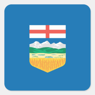 Alberta Flag Quadratischer Aufkleber