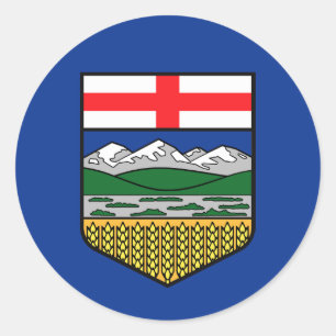 Alberta Flag Runder Aufkleber