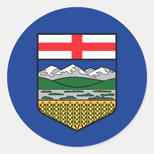 Alberta Flag Runder Aufkleber (Vorderseite)