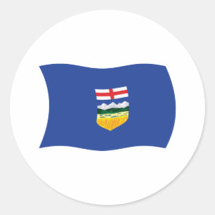 Alberta-Flaggenaufkleber Runder Aufkleber