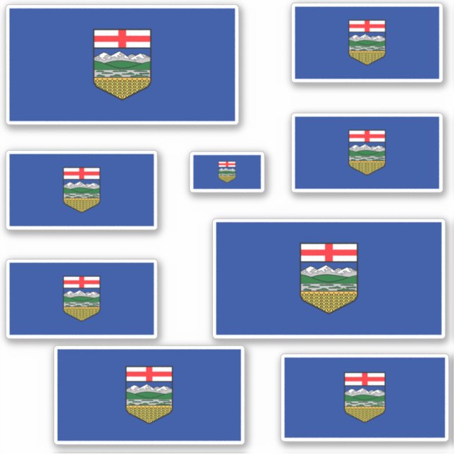 Alberta Flags Graphic Aufkleber (Vorderseite)