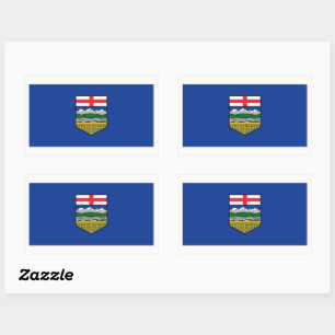 Alberta Flags Graphic Rechteckiger Aufkleber