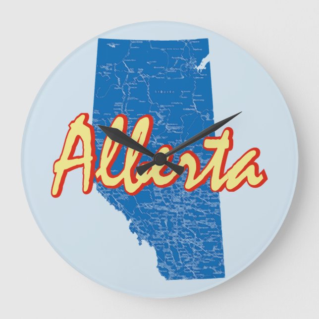 Alberta Große Wanduhr (Vorderseite)