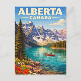 Alberta Kanada Kanadische Rocky Mountains Vintage- Postkarte